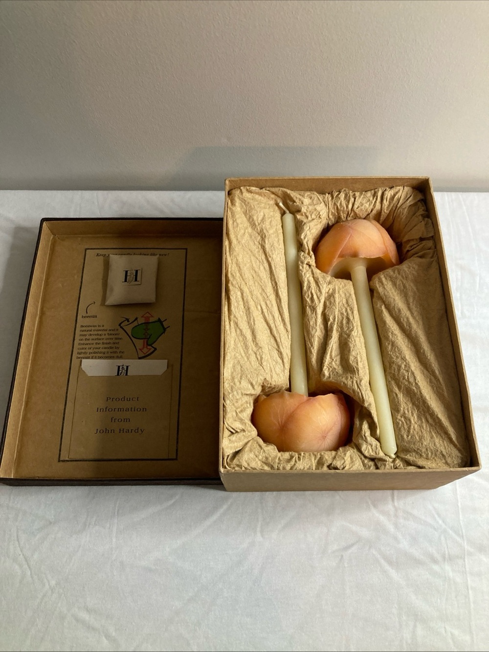 John Hardy Lotus Collection Candle Set New Peach Color
